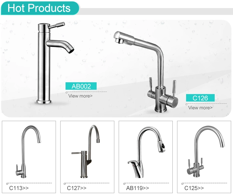 Cupc Stainless Steel Single Handle Hot and Sedal Cartridge Cold Pull out Kitchen Faucet